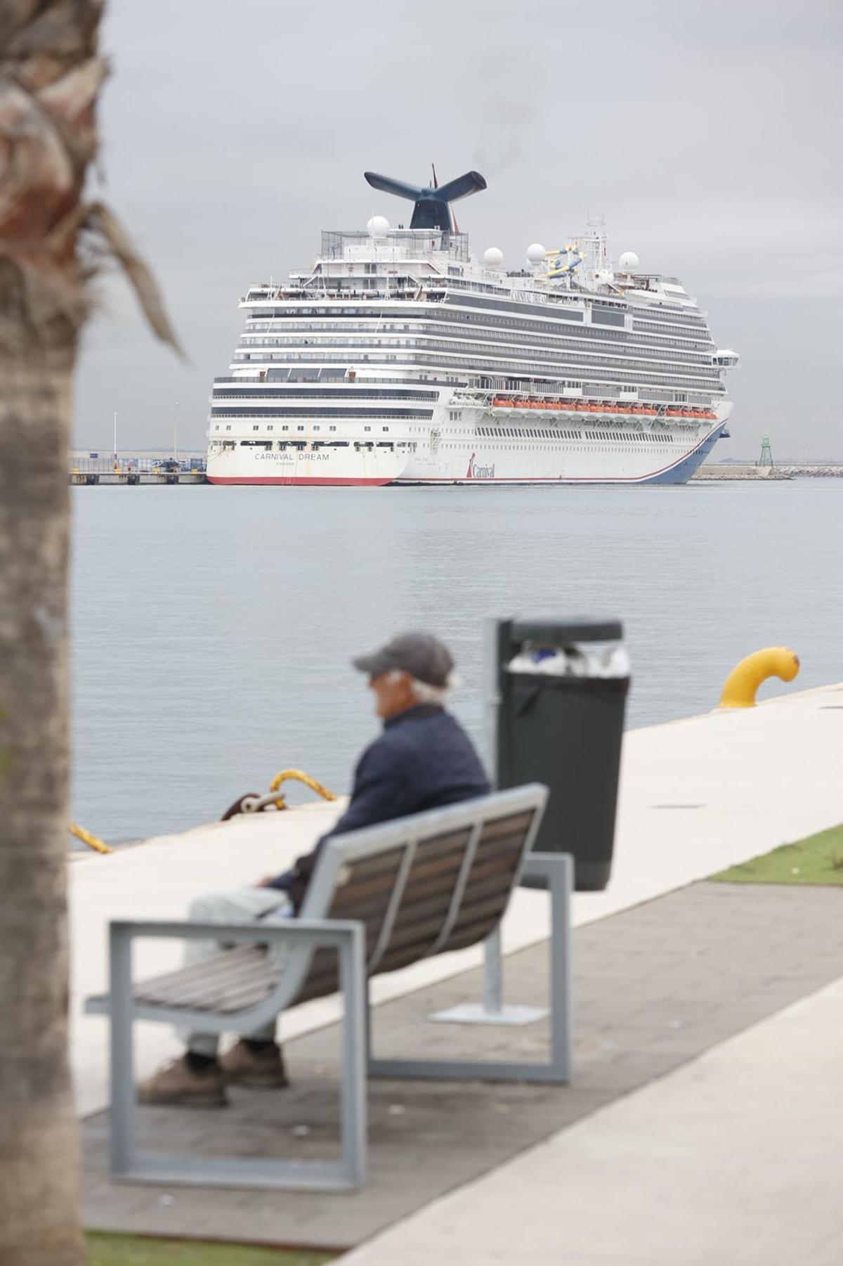 El crucero que ha atracado este lunes en el Puerto de Alicante.