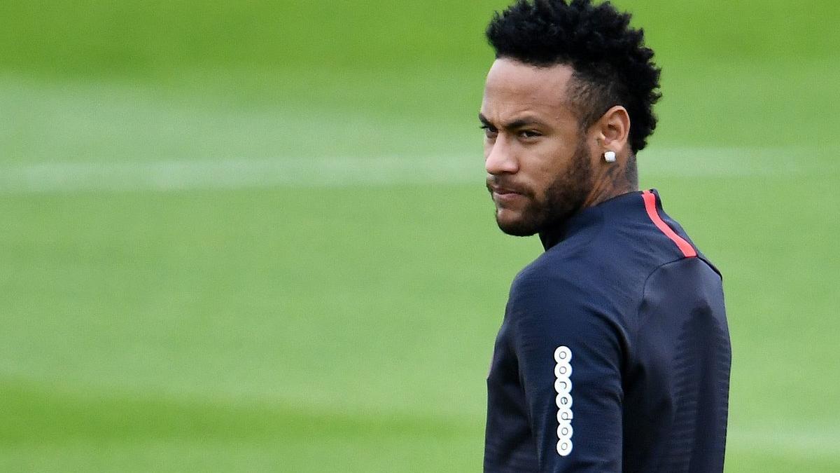 Neymar, durante un entreno con el PSG, este agosto.