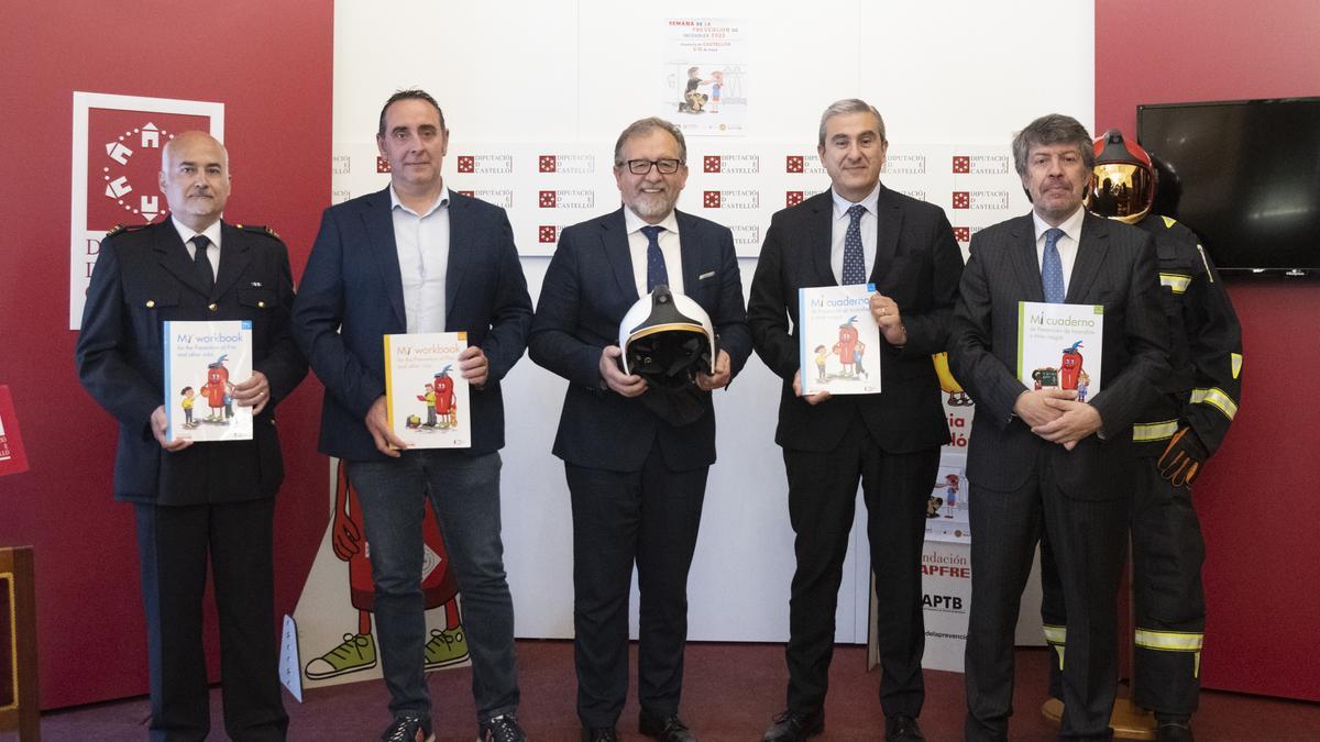 Manolo Hernández, Abel Ibáñez, José Martí, Llorenç Climent y Gabriel Muñoz, presentaron la semana de la prevención.