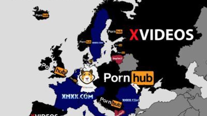 AsÃ­ es el mapa europeo de vÃ­deos porno - Faro de Vigo
