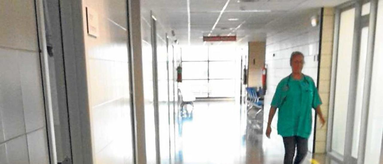 La víctima, anteayer en el hospital Son Llàtzer.