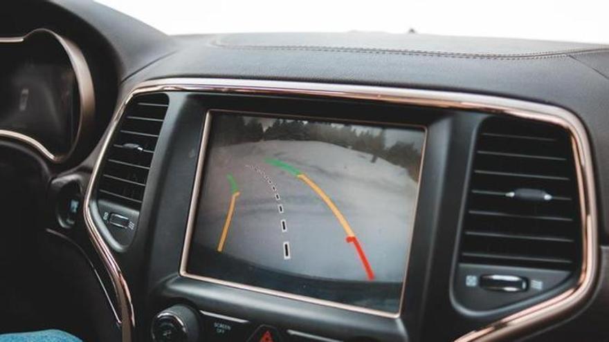 What do the colored lines of the backup camera mean?