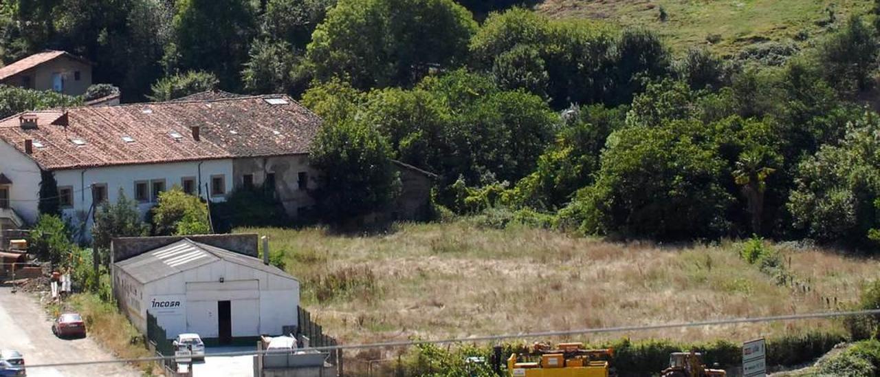 Terrenos que iban a albergar la ciudad geriátrica de Campomanes.