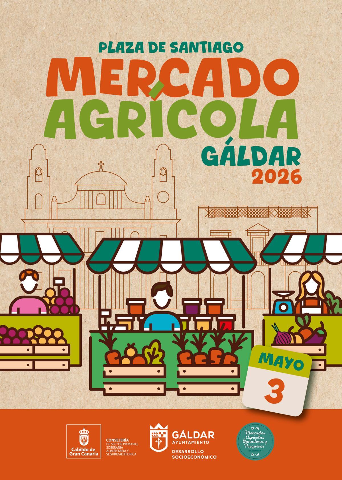 Cartel Mercado Agrícola 3 de mayo.