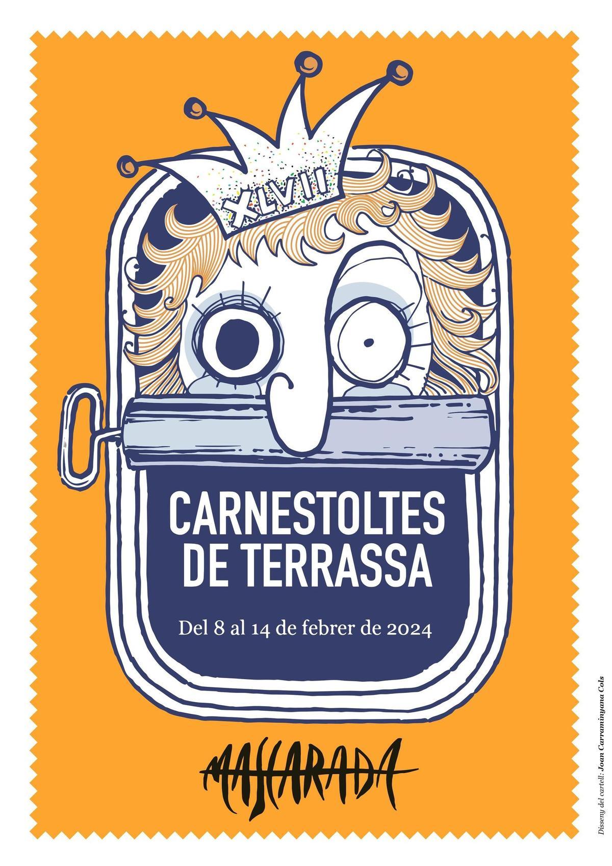 Cartel oficial del Carnaval de Terrassa 2024, obra de Joan Carraminyana Cols.