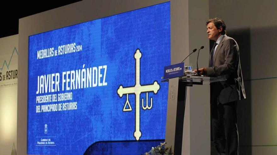 Javier Fernández, durante su intervención.