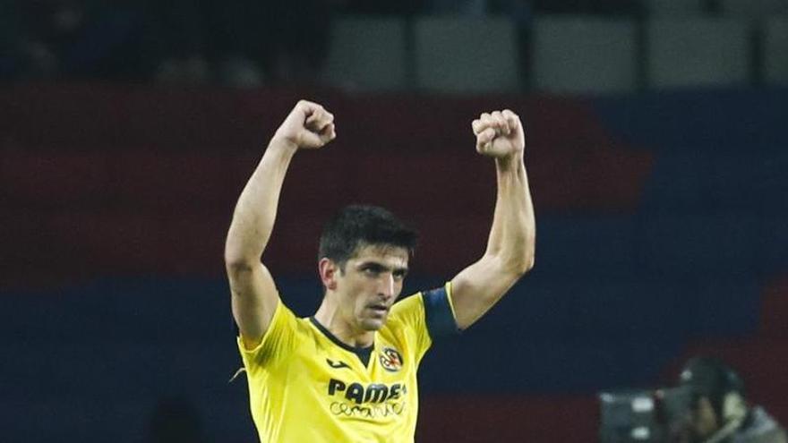 Gerard Moreno celebra la victoria en Barcelona.