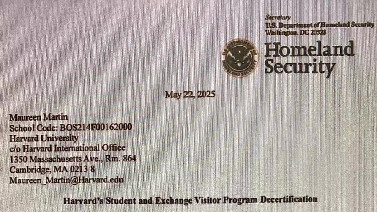 Los alumnos extranjeros de Harvard deber芍n transferirse a otra universidad a riesgo de perder la visa