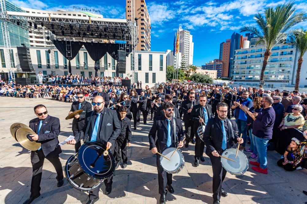 Más de 500 músicos marcan el ritmo en el inicio de las Fiestas de Benidorm
