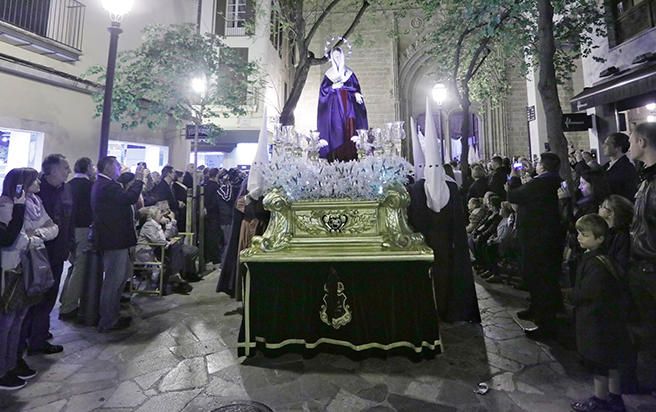 La procesión de la Virgen Dolorosa es la única que se celebra el Martes Santo en Palma.