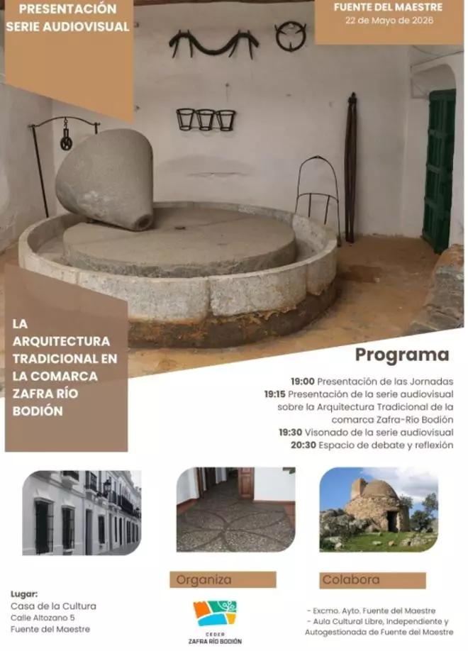 El patrimonio de Zafra-Río Bodión llega a la pantalla en Fuente del Maestre (Badajoz)