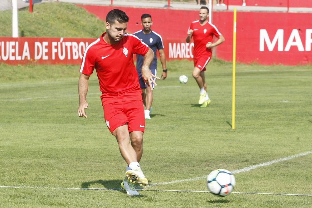 Entrenamiento del Sporting, lunes