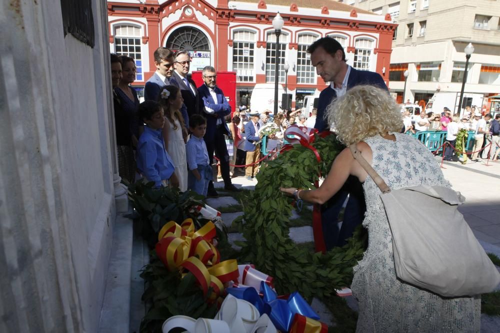 Ofrenda floral a Jovellanos en Gijón