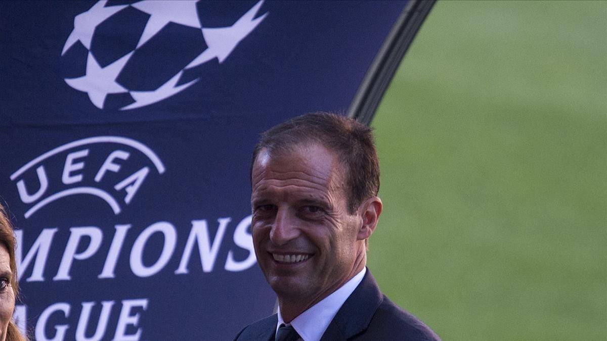 Allegri, en la rueda de prensa que ha ofrecido en el Camp Nou.