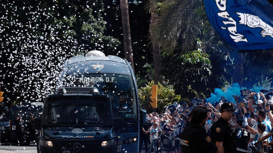 Ilusión en el Málaga CF con la previa: "El recibimiento es único para muchos e inolvidable para todos"