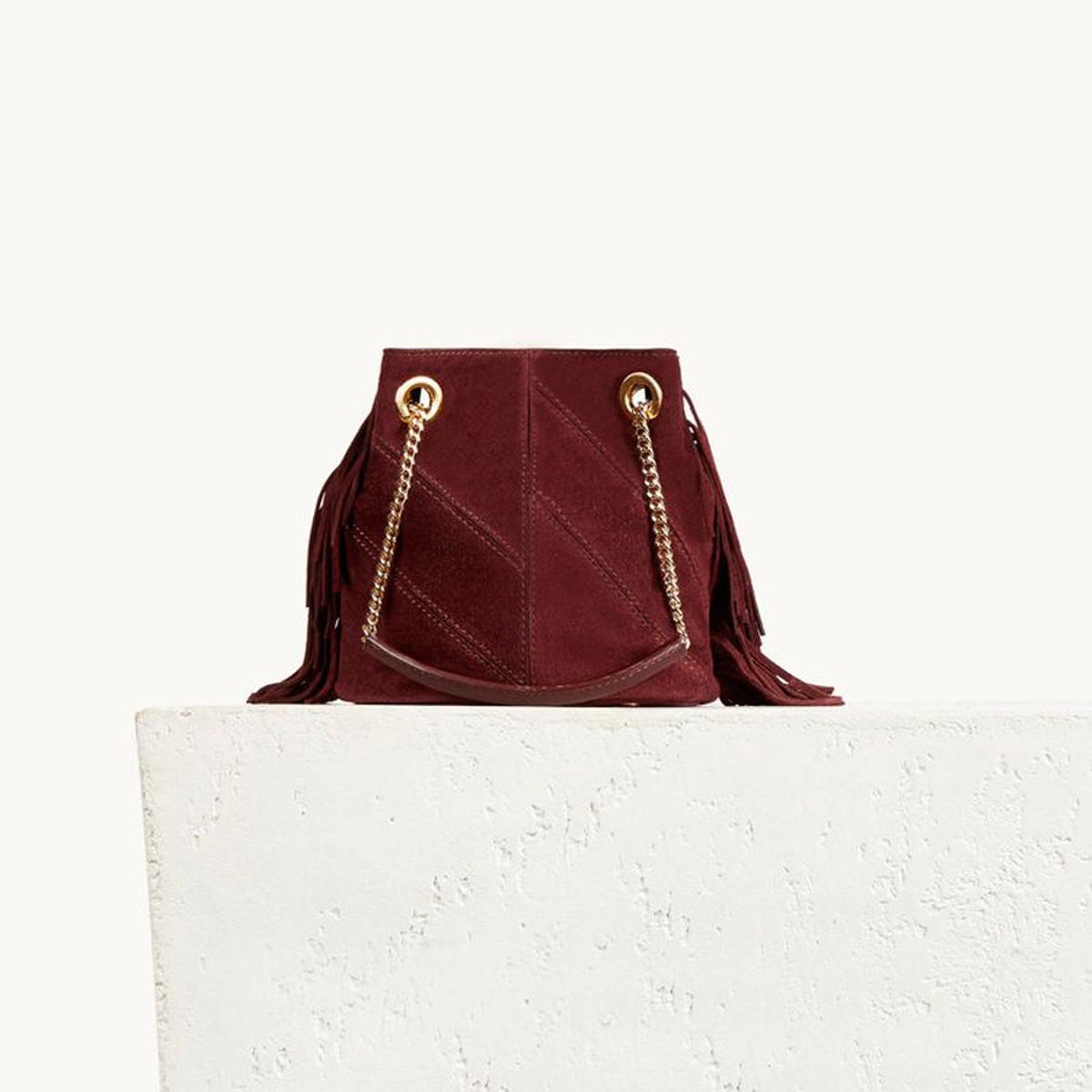 Los imprescindibles de Maje en rebajas: bolso burgundy