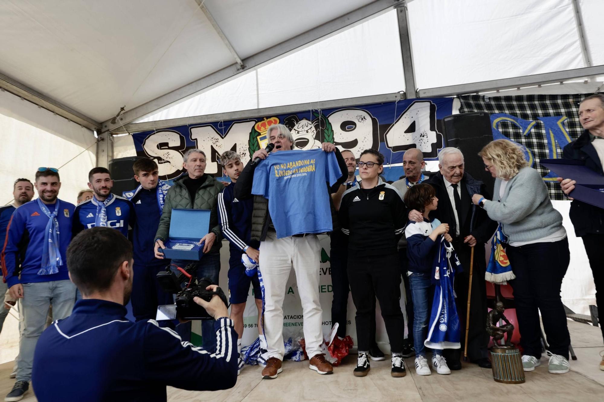 En imágenes: así fue el 98º aniversario del Real Oviedo en la previa del Tartiere