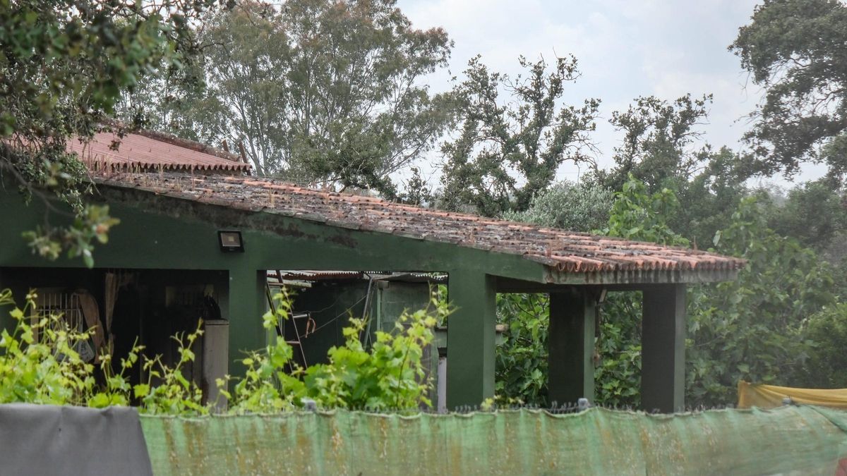 Imagen de la vivienda de Bótoa en la que tuvo lugar el incendio este viernes.