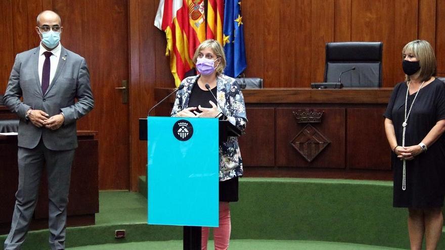 La consellera Alba Vergés en roda de premsa a l&#039;Hospitalet