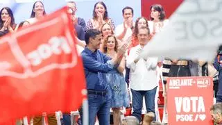 Sánchez, Feijóo y Díaz se abonan a la campaña valenciana para las europeas