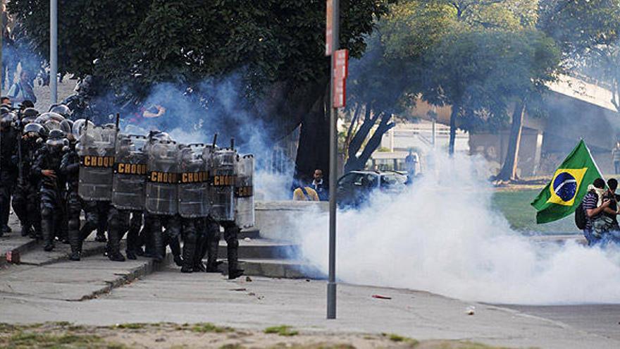 Incidentes en el exterior de Maracaná.