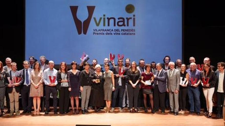 Foto de família dels Premis Vinari