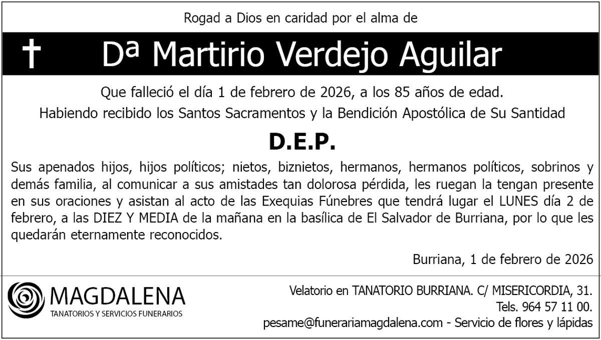 Dª Martirio Verdejo Aguilar