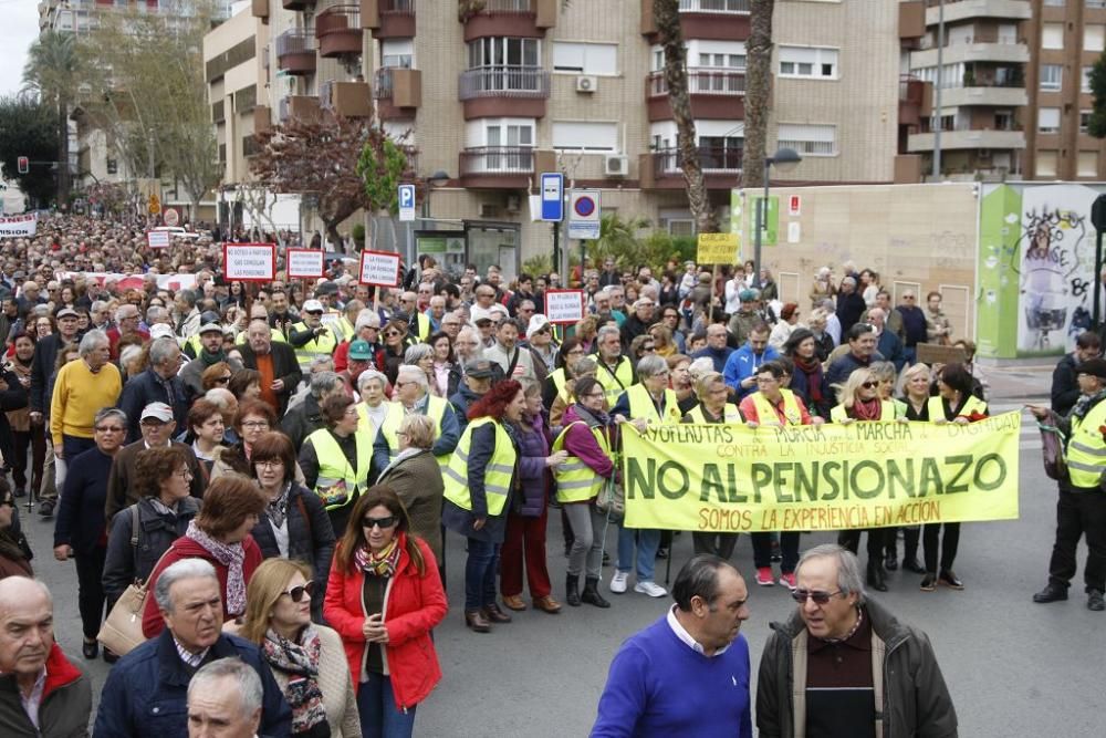 Manifestación por unas pensiones dignas en Murcia