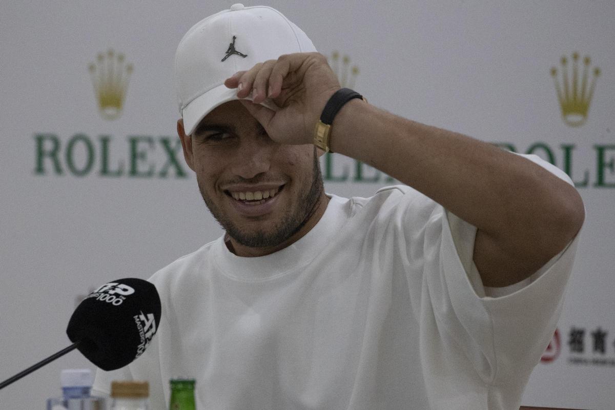Carlos Alcaraz, primer cabeza de serie del Masters 1.000 de Shanghái