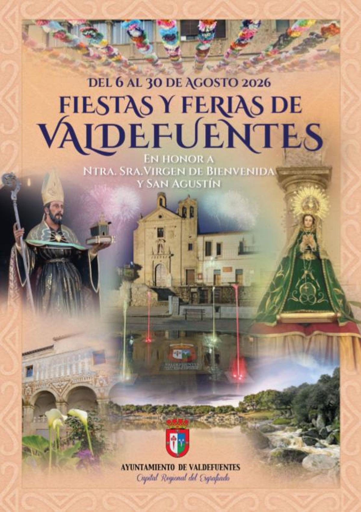 Cartel Fiestas y Ferias de Valdefuentes.