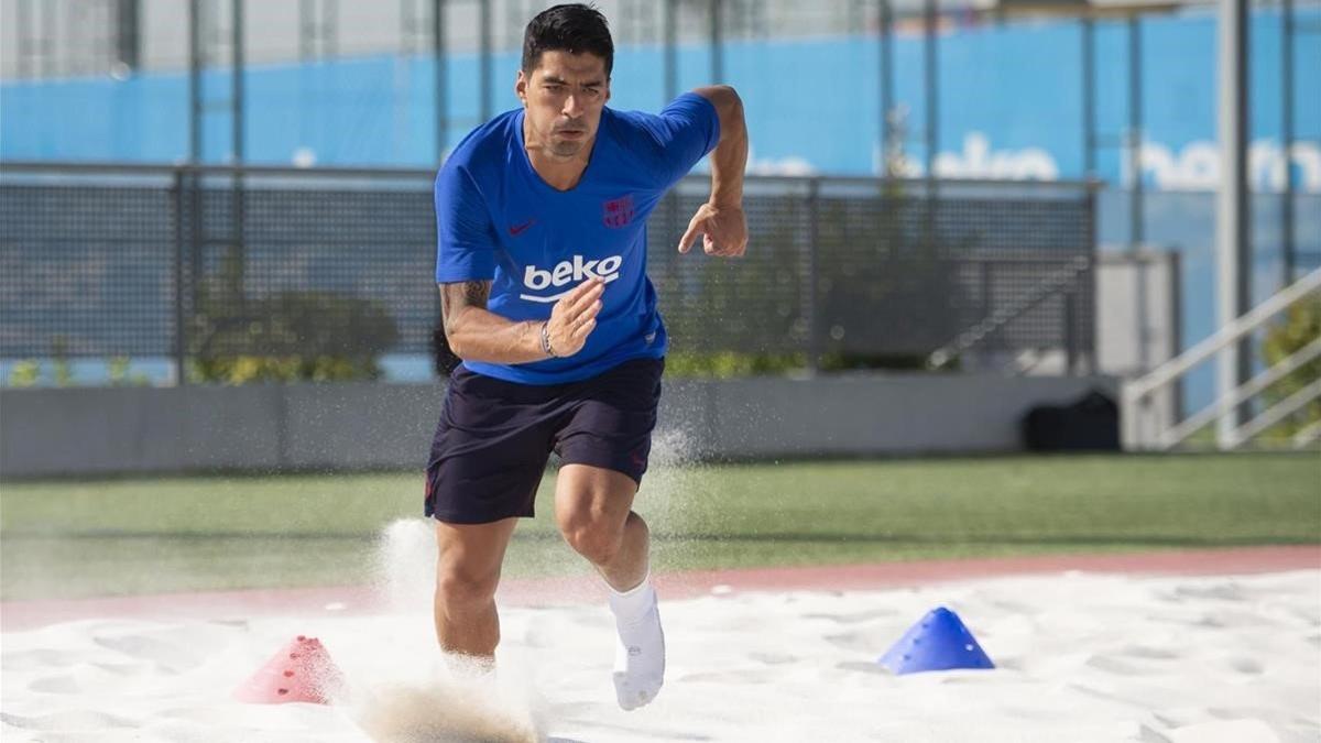 Luis Suarez entrenando