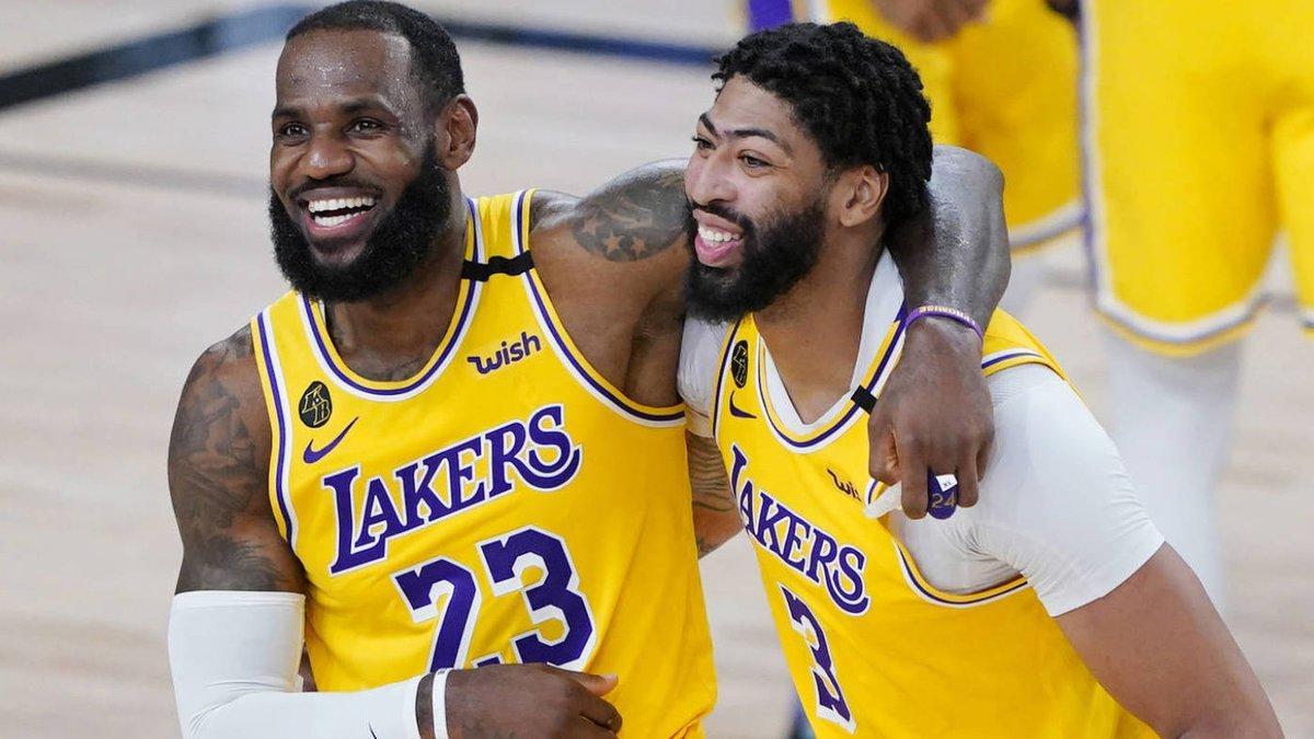 LeBron y Davis quieren celebrar má títulos con los Lakers