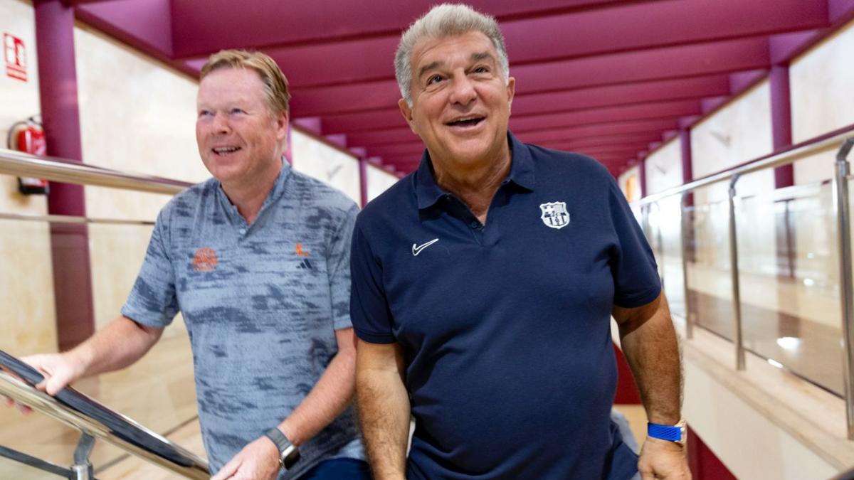 Laporta y Koeman, reconciliados