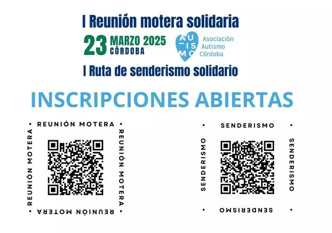 Autismo Córdoba organiza junto a El Corte Inglés una ruta motera y un senderismo solidarios