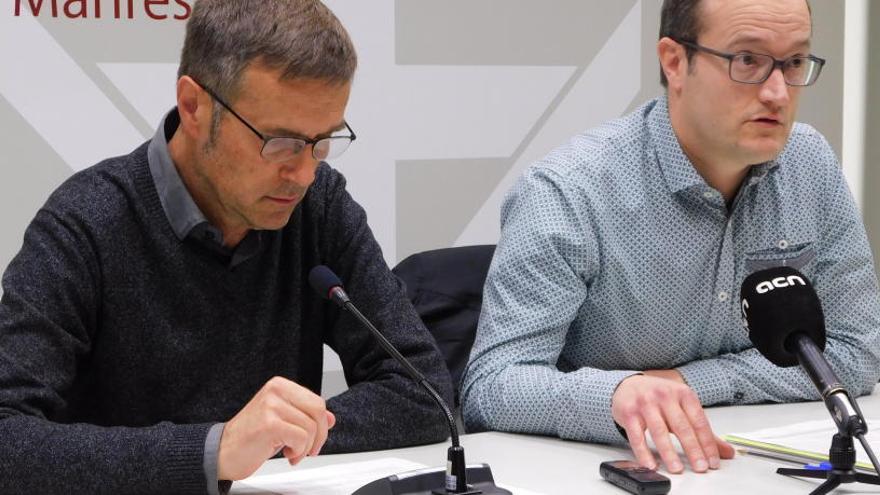 Joan Calmet i Francesc Carné en roda de premsa