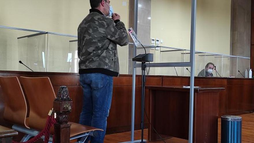El acusado durante el juicio en la Audiencia de Jaén.