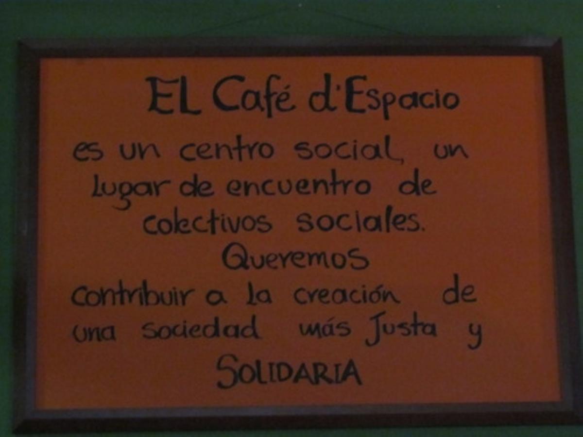 Placa del Café D'Espacio.