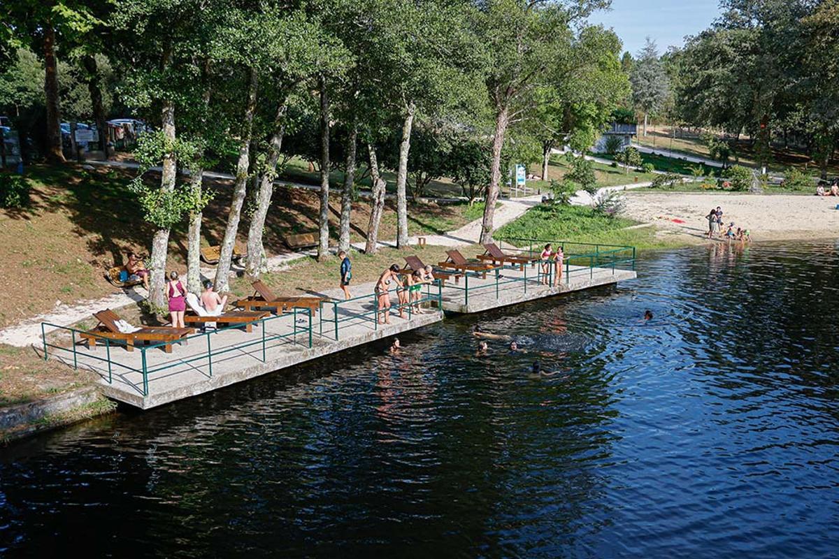 Playa fluvial de Liñares, en el Ayuntamiento de A Estrada