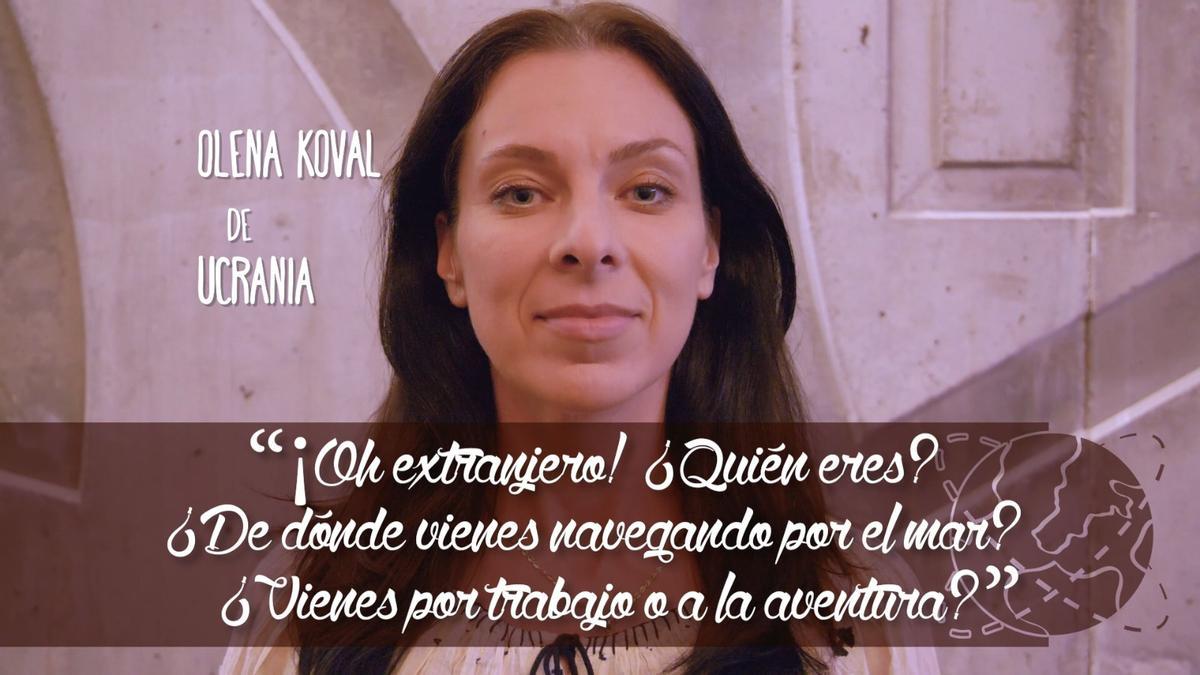 La ucraniana Olena Koval recitando versos de la 'Odisea', de Homero.