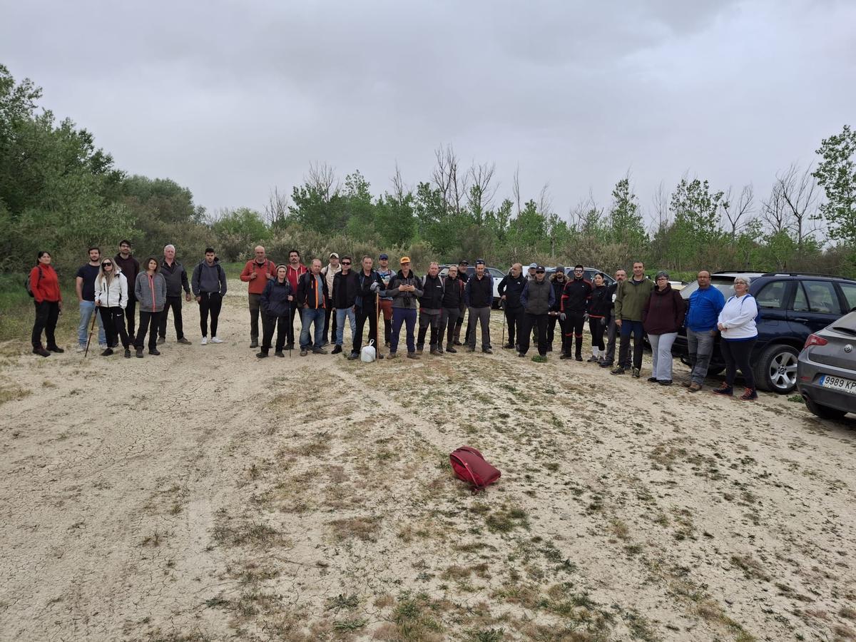 Imagen de la batida del pasado sábado día 11 de abril en los galachos de La Alfranca.