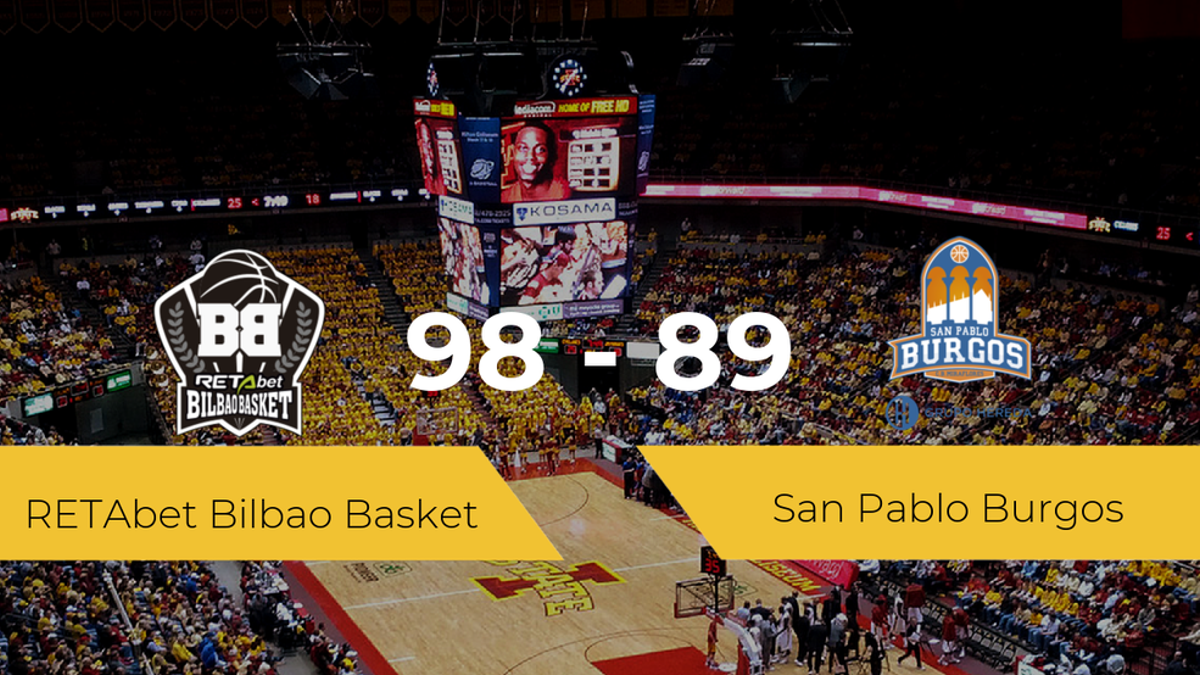 El RETAbet Bilbao Basket se queda con la victoria frente al San Pablo Burgos por 98-89