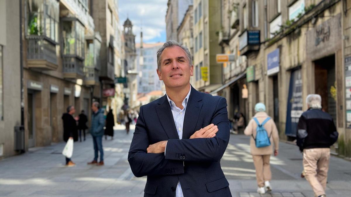 El presidente y portavoz del PP de Pontevedra, Rafa Domínguez