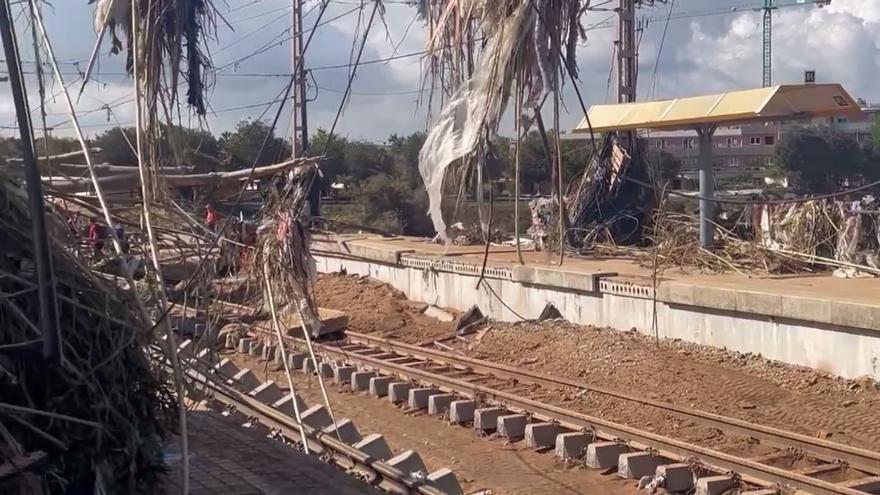 Así está la estación de metro de Paiporta