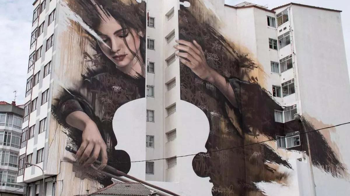 El mural Sfhir, en Fene, premiado por 'Street Art Cities' como Mejor Mural del Mundo en 2023.