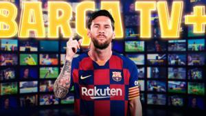 Leo Messi, en una campaña promocional de Barça TV+