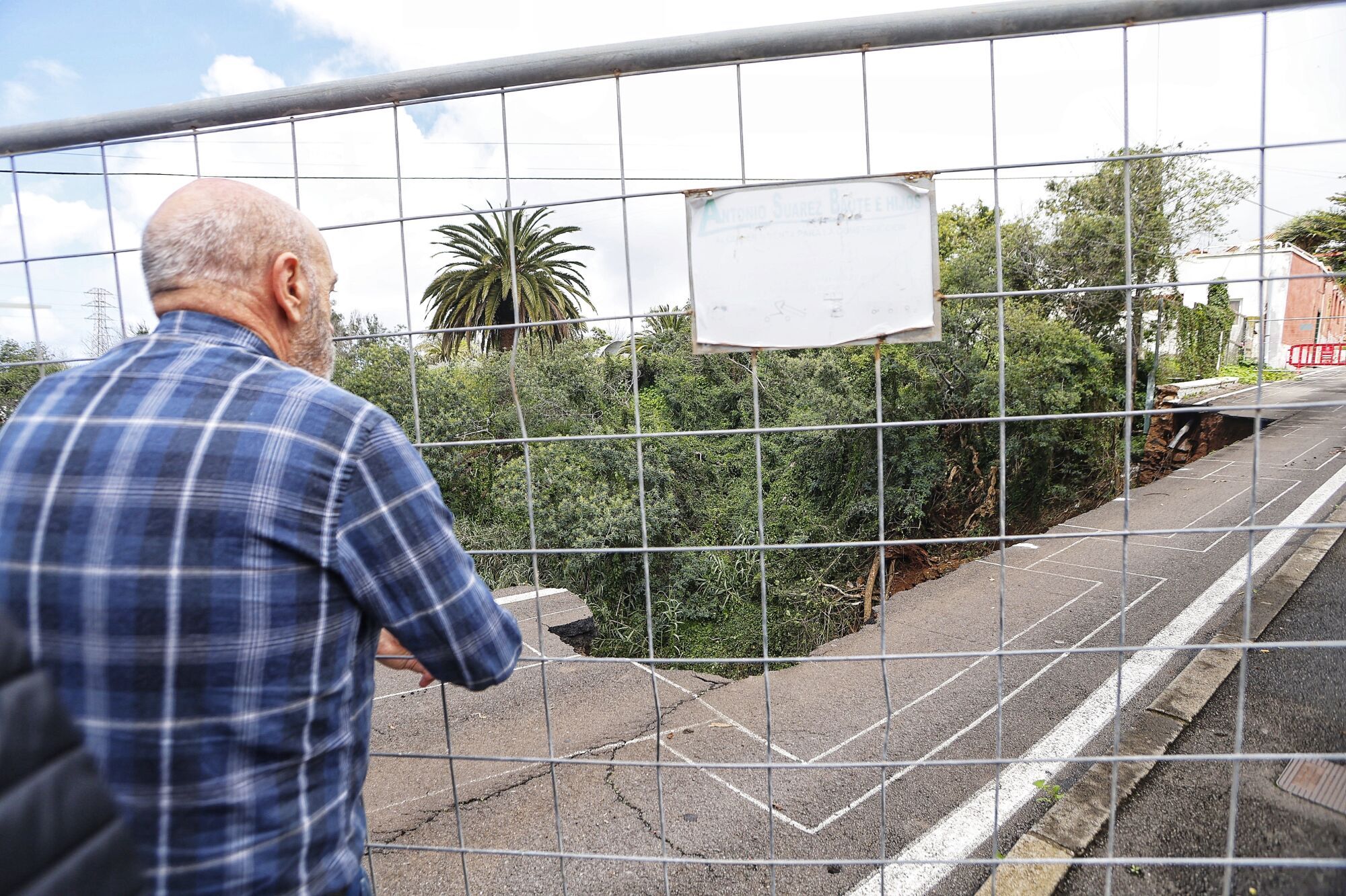 Derrumbe de un puente en Tacoronte