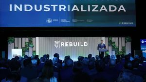 El presidente Pedro Sánchez durante la presentación del PERTE de la vivienda industrializada