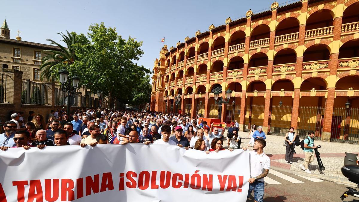 Alrededor de 600 personas exigen que haya toros en Zaragoza