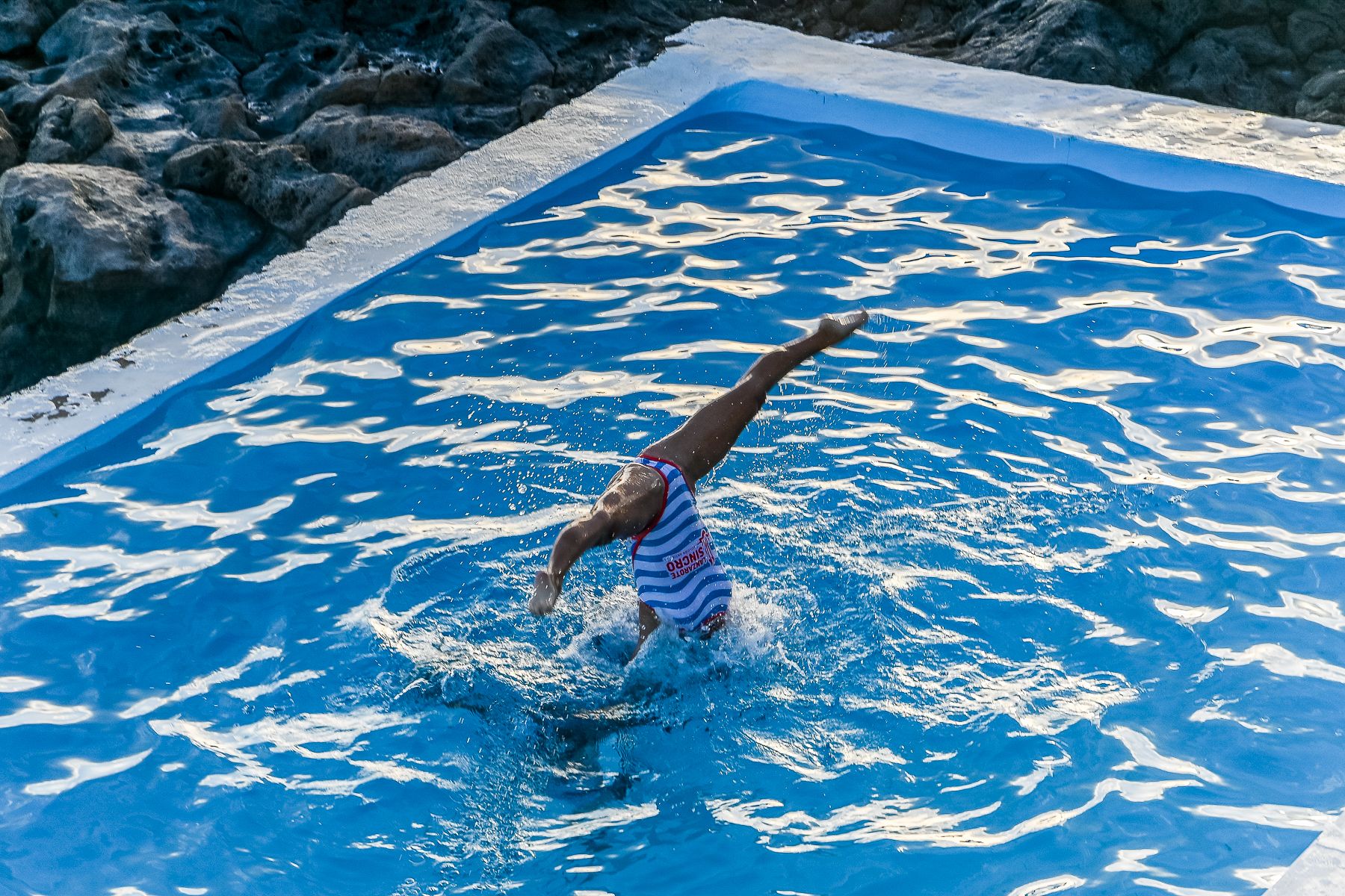 Exhibición del VIII Campus Lanzarote Sincro con Gemma Mengual, entre otras nadadoras