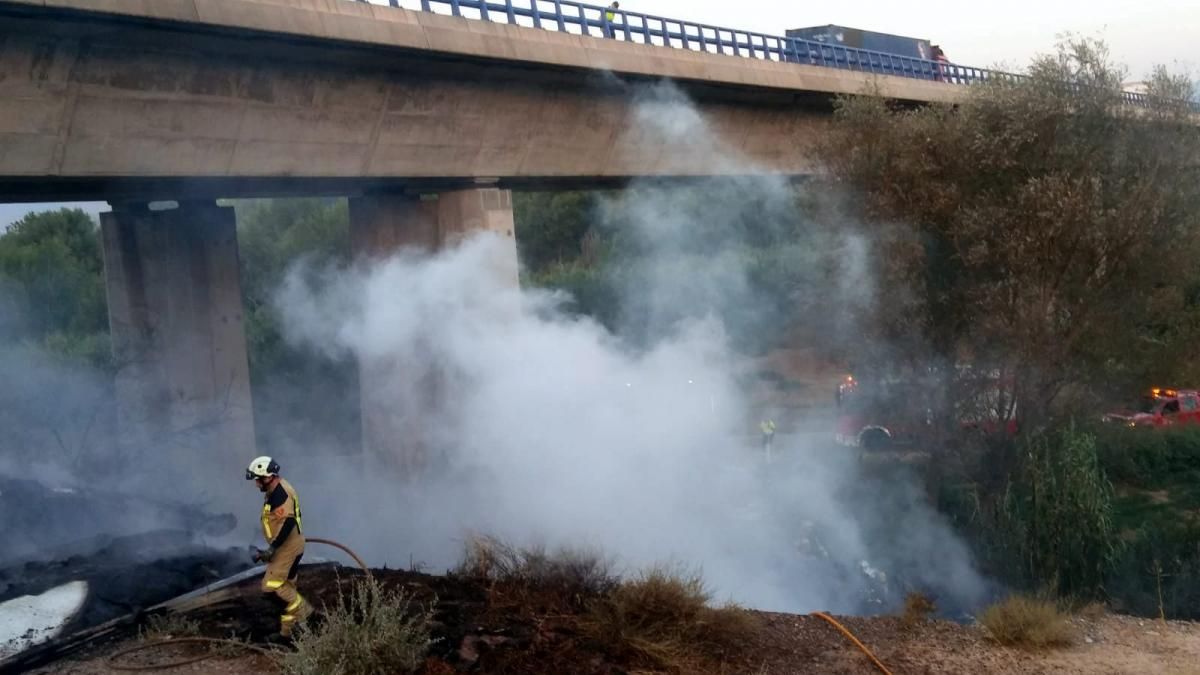 Accidente de un camión en la A-2, en Fraga